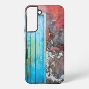 Bunte Wand, Tür und Fensterläden Samsung Galaxy Hülle