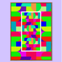Bunte Wandkunst im Bauhaus-Stil