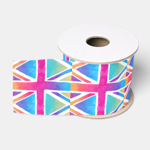 Bunte Wasserfarbenflagge von England Ripsband