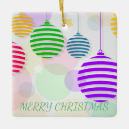 Bunte Weihnachtsbälle Keramikornament