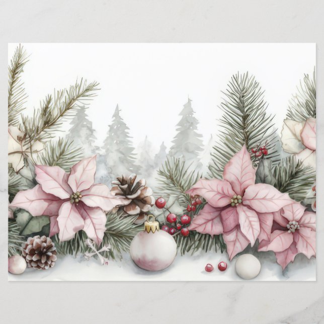 Bunte Weihnachtsbaummöbel und Blume (Vorderseite)