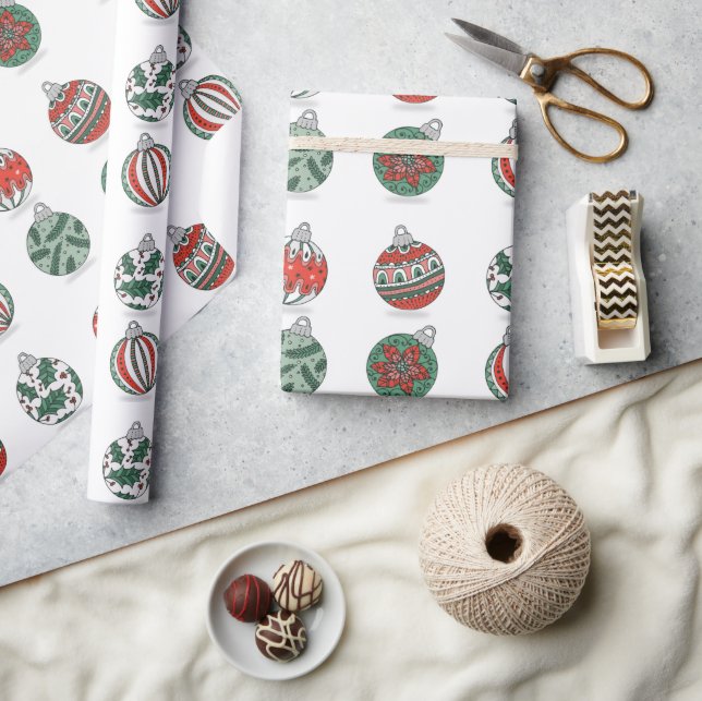 Bunte Weihnachtsfeiertage Geschenkpapier (Kunsthandwerk)