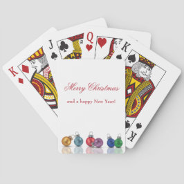 Bunte WeihnachtsGlitzer-Verzierungen Spielkarten