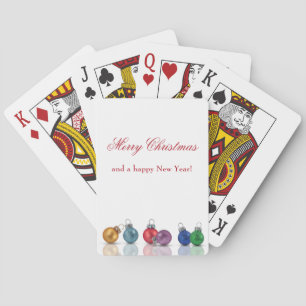 Bunte WeihnachtsGlitzer-Verzierungen Spielkarten