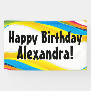 Bunte Wellen-personalisierte Banner