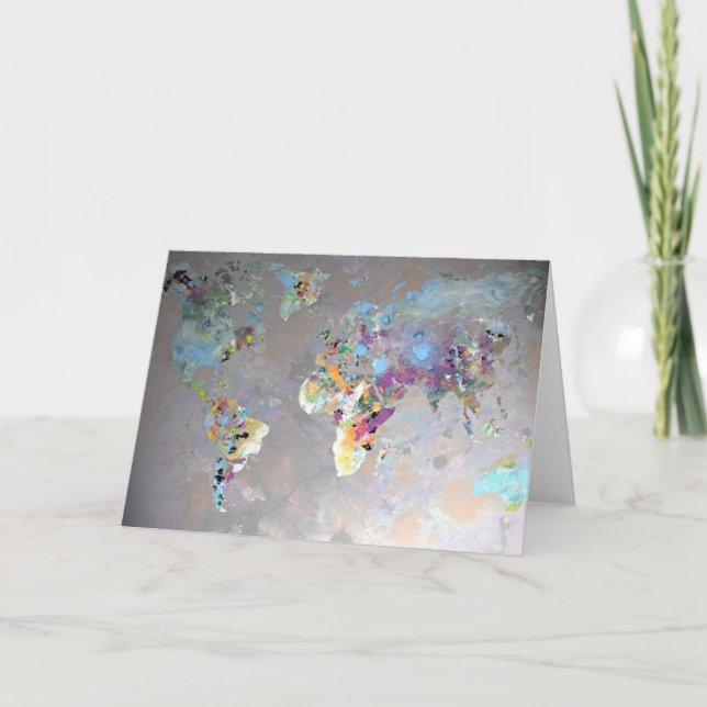Bunte Welt Karte (Vorderseite)