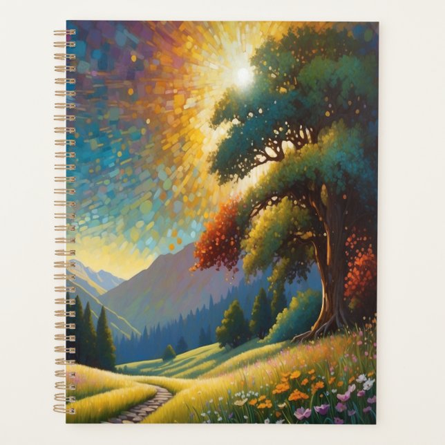 Bunte Wiesenblumen Kunst Planer (Vorderseite)