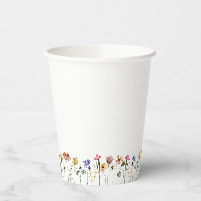 Bunte Wildblume Pappbecher (Links)