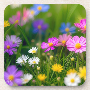 Bunte Wildblumen im Feld-17260 Getränkeuntersetzer