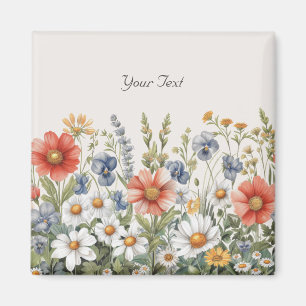 Bunte Wildblumen Magnet
