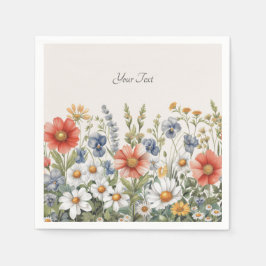 Bunte Wildblumen Napkins Serviette