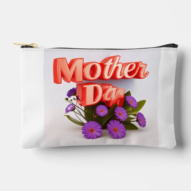 Bunte Wildblumen zum Muttertag Zubehörtasche (Vorderseite)