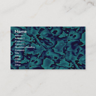 Bunte wilde blaue Formen Visitenkarte
