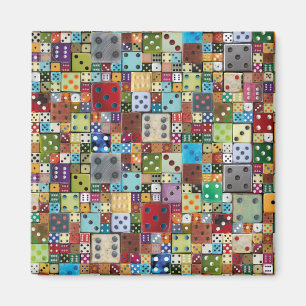 Bunte Würfel Magnet