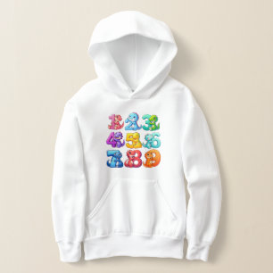 Bunte Zahlen-Mathe-Hoodie für Kinder Hoodie