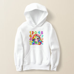 Bunte Zahlen-Mathe-Hoodie für Kinder und Schule Hoodie