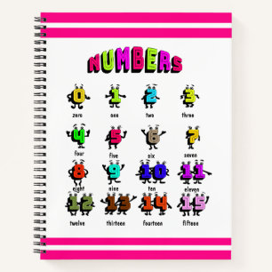 Bunte Zahlen Notizbuch