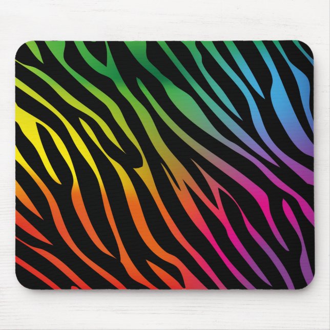 Bunte Zebrabeschaffenheit Mousepad (Vorne)