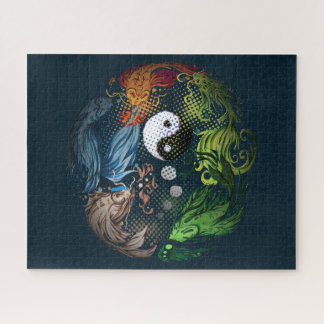 Bunte Zen Koi Fische