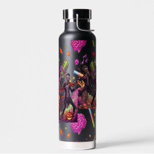 Bunte Zombie-Party-Chaos für Halloween Trinkflasche