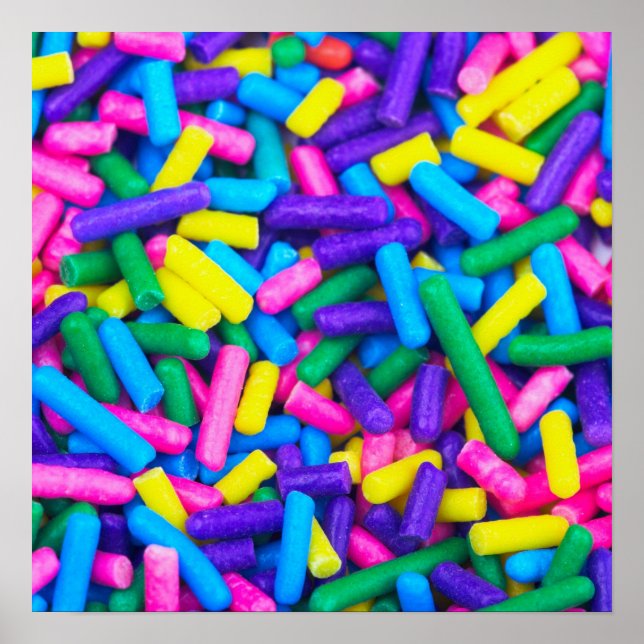 Bunte Zuckerstreusel Poster (Vorne)