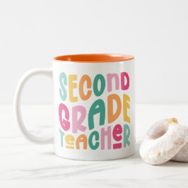Bunte Zweitklassenlehrerin  Zweifarbige Tasse