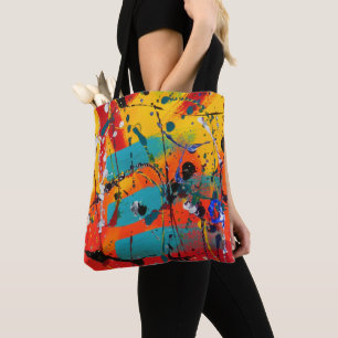 Bunter abstrakter moderner Expressionist Tasche