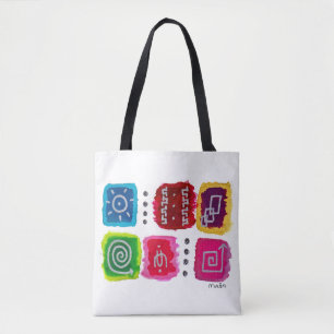 Bunter abstrakter moderner Stammes- aztekischer Tasche
