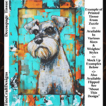Bunter Abstrakter Schnauzer Hund FK4L Découpage