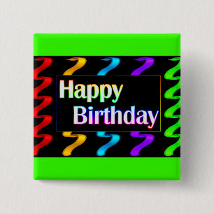 Bunter alles- Gute zum Geburtstagknopf Button