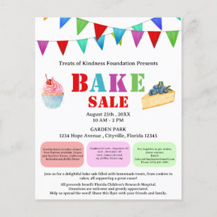 Bunter Back- oder Kuchensale-Fundraiser Flyer