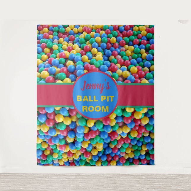 Bunter Ball-Gruben-Ball-Ball-Gruben-Raum-Dekor Wandteppich (Vorderseite)
