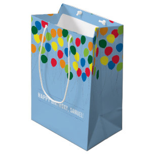 Bunter Ballon-Jungen-Geburtstag Mittlere Geschenktüte