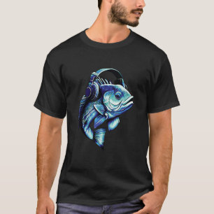 Bunter Barsch Fisch Realistischer Schwarzbarsch Ti T-Shirt