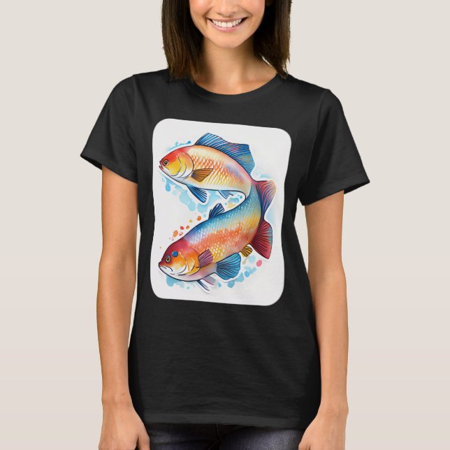 Bunter Barschfisch T-Shirt (Vorderseite)