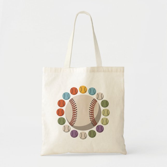 Bunter Baseballzirkel Tragetasche (Vorne)