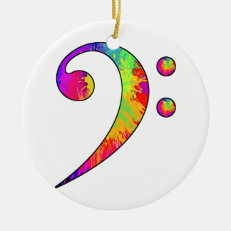 Bunter Bassschlüssel Keramik Ornament