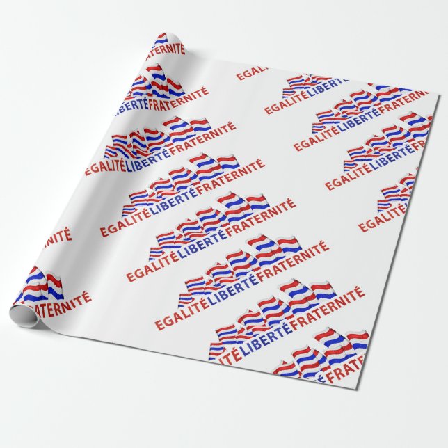 Bunter Bastille-Tagesentwurf Geschenkpapier (Ungerollt)