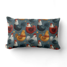 Bunter Bauernhof Hahn und Hühner