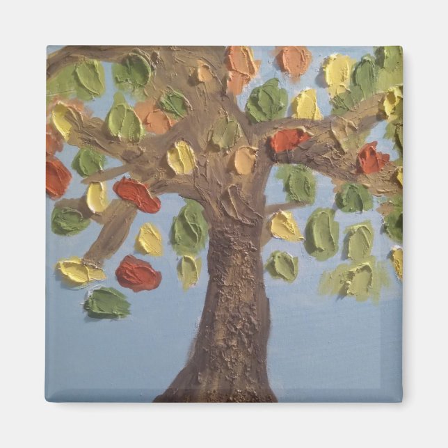 Bunter Baum Magnet (Vorne)