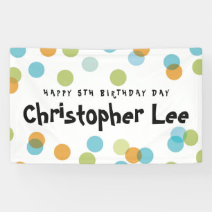 Bunter blauer PastellConfetti punktiert Banner