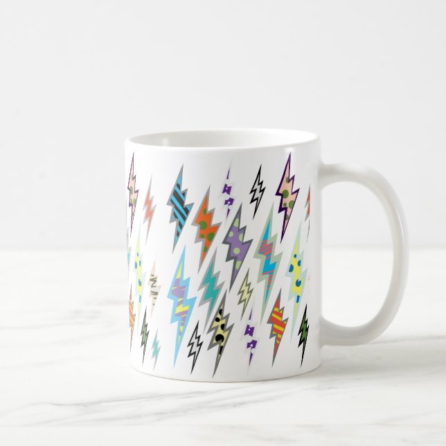 Bunter Blitz-Bolzen Kaffeetasse (Rechts)
