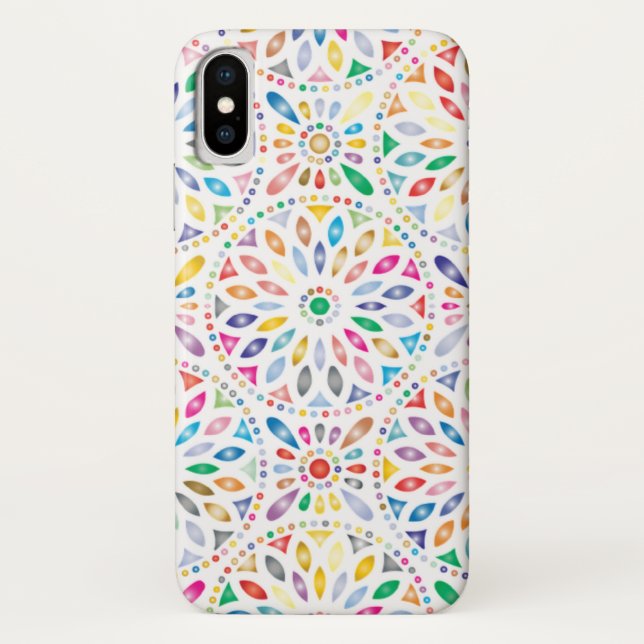 Bunter Blumenmuster iPhoneX Telefon-Kasten Case-Mate iPhone Hülle (Rückseite)