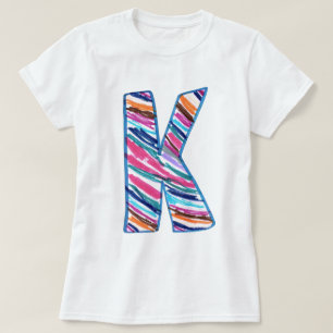 Bunter Buchstabe K wie in Kay T-Shirt