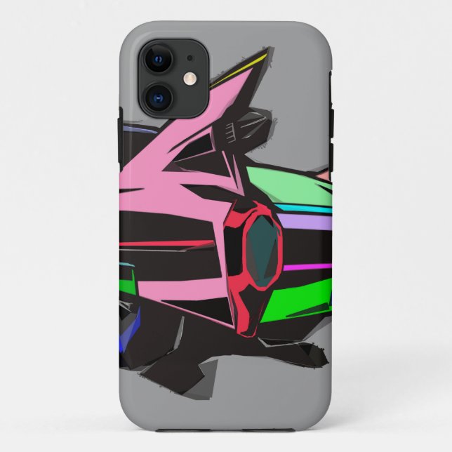 Bunter Cadillac Case-Mate iPhone Hülle (Rückseite)