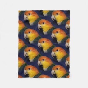 Bunter Caique-Papagei Fleecedecke