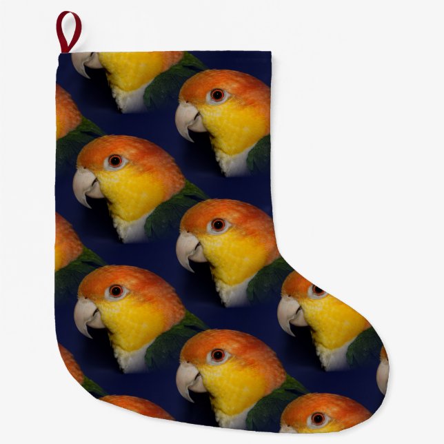 Bunter Caique-Papagei Großer Weihnachtsstrumpf (Vorderseite)