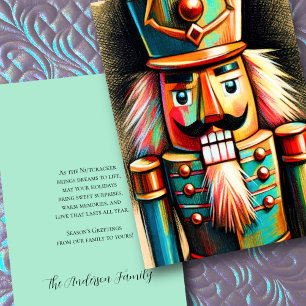 Bunter Chalk Gezeichnet Nutcracker Weihnachten