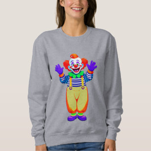 Bunter Clown-Charakter in leuchtendem Kostüm Sweatshirt