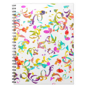 Bunter Confetti-Wurf-Hintergrund Notizblock